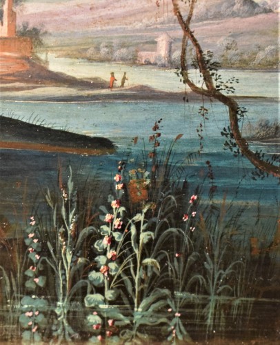 Louis XIV - Paysage fantastique "Capriccio" école Flamande du XVIIe siècle